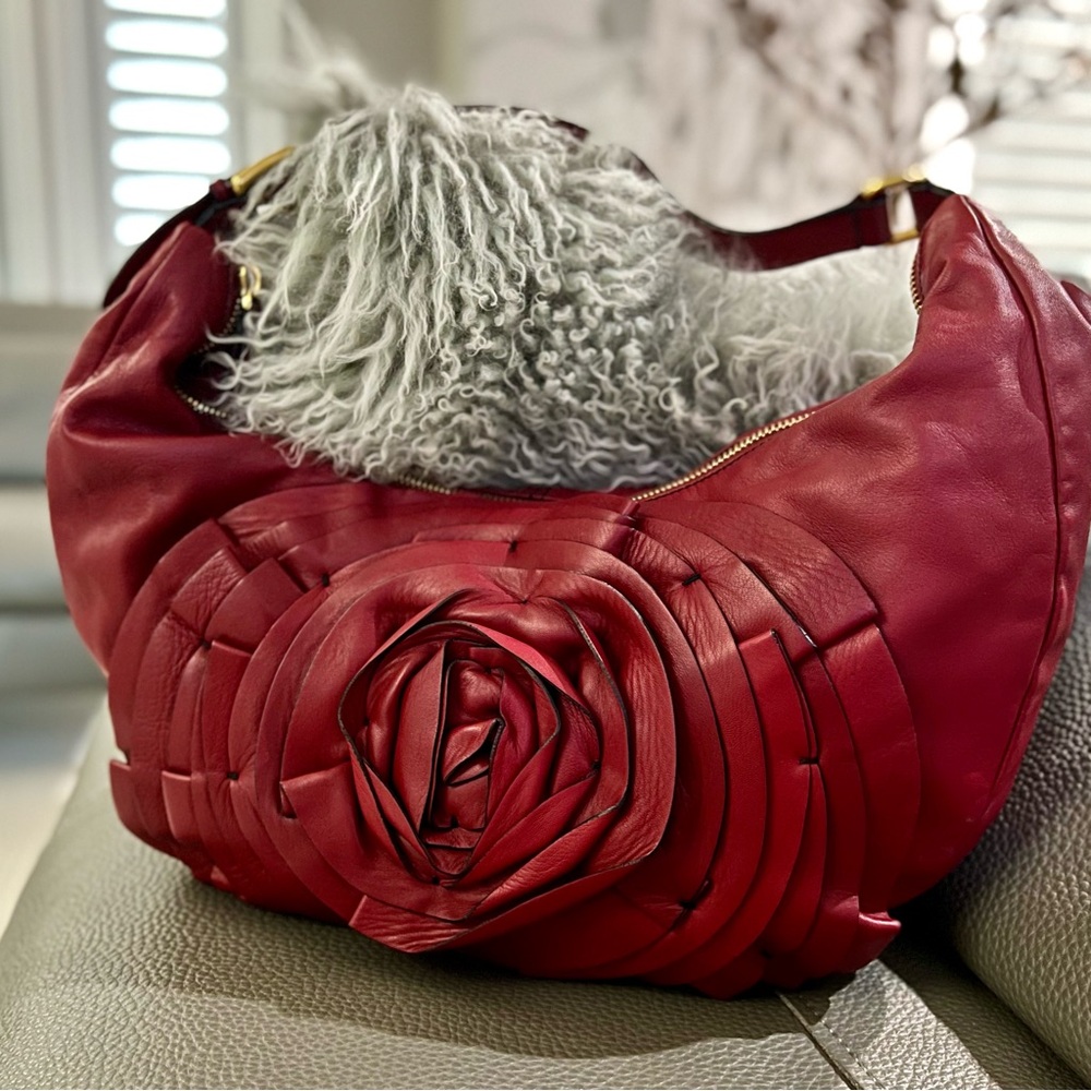VALENTINO GARAVANI Red Flower Tote-Authentic